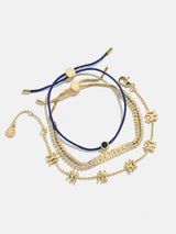 BaubleBar MLB Bracelet Set - New York Yankees -
Set of three New York Yankees bracelets