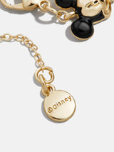 BaubleBar Disney Mickey Mouse Repeating Character Head Bracelet - Gold/Black - 
    Gold and enamel stacking bracelet