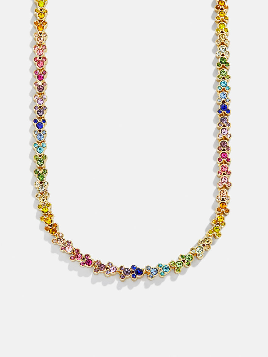 Disney Mickey Mouse Repeating Tennis Necklace - Multi