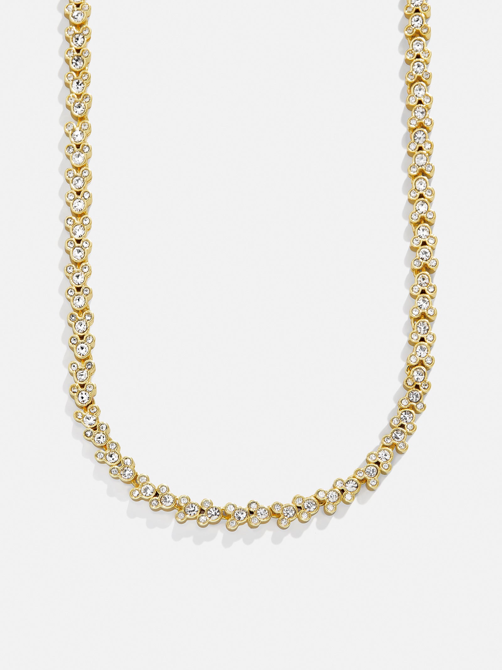 Disney Mickey Mouse Repeating Tennis Necklace - Gold/Pavé