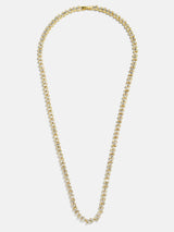 BaubleBar Disney Mickey Mouse Repeating Tennis Necklace - Gold/Pavé - 
    Bezel tennis chain