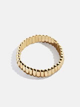 BaubleBar Keira Ribbed Bracelet - Gold - 
    Gold stacking bracelet