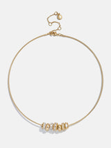 BaubleBar Bridget Charm Necklace - Gold/Pavé -
Collar necklace with gold beads