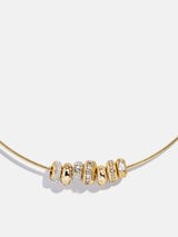 BaubleBar Bridget Charm Necklace - Gold/Pavé -
Collar necklace with gold beads