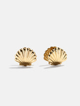 BaubleBar Halle Seashell Earrings - Gold -
Gold stud earrings