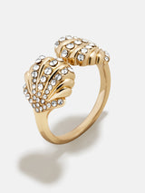BaubleBar Halle Seashell Ring - Gold/Pavé -
Pavé shell ring