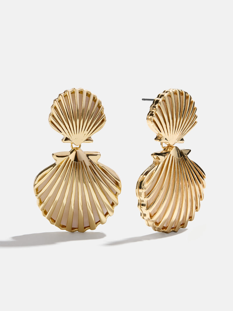 Marni Seashell Earrings - Gold/Pearl