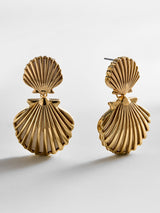 BaubleBar Marni Seashell Earrings - Gold/Pearl -
Statement drop earrings