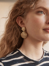 BaubleBar Marni Seashell Earrings - Gold/Pearl -
Statement drop earrings