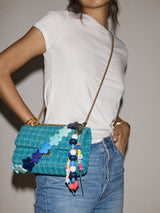 BaubleBar Carry Love Bag Charm - Blue -
Beaded heart bag charm