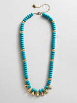 BaubleBar Semi-Precious Gold Custom Nameplate Necklace - Gold/Blue -
Customizable semi-precious necklace