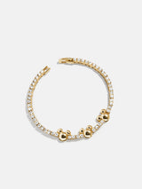 BaubleBar Disney Mickey Mouse Tennis Bracelet - Gold/Pavé - 
    Gold and pavé stacking bracelet