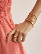 BaubleBar Disney Mickey Mouse Tennis Bracelet - Gold/Pavé - 
    Gold and pavé stacking bracelet