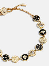 BaubleBar Estelle Celestial Pull-Tie Bracelet - Gold/Black -
Cyber Monday: EXTRA 30% Off. Prices as marked.