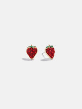 BaubleBar Berry Sweet Strawberry Earrings - Strawberry -
Food stud earrings