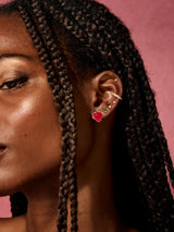 BaubleBar Berry Sweet Strawberry Earrings - Strawberry -
Food stud earrings