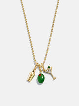 BaubleBar Pimento Memento Charm Necklace - Gold/Green -
Gold chain with martini charms