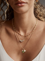 BaubleBar Pimento Memento Charm Necklace - Gold/Green -
Gold chain with martini charms