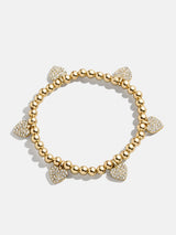 BaubleBar Good Days Pisa Bracelet - Heart - 
    Gold beaded stretch bracelet