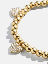 BaubleBar Good Days Pisa Bracelet - Heart - 
    Gold beaded stretch bracelet