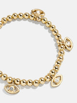 BaubleBar Good Days Pisa Bracelet - Evil Eye -
Gold beaded stretch bracelet
