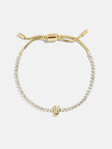 BaubleBar Y -
Adjustable bracelet with glass stones
