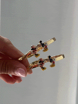 BaubleBar Disney Mickey & Minnie Mouse Kissing Cuff Bracelet - Mickey Mouse & Minnie Mouse - 
    Gold cuff bracelet