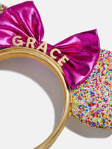 BaubleBar Disney Minnie Mouse Sprinkle Custom Ears Headband - Minnie Mouse Sprinkle Custom Ears - 
    Disney ears with personalized name