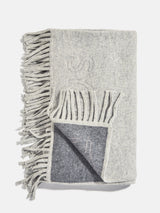 BaubleBar Pure Merino Wool Custom Blanket - Cloud Gray/Dark Gray - 
    Get Gifting Early: 20% Off Custom