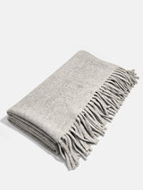 BaubleBar Pure Merino Wool Custom Blanket - Cloud Gray/Dark Gray - 
    Get Gifting Early: 20% Off Custom