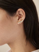 BaubleBar Savannah Crawler Earrings - Gold/Pavé -
Bezel set crystal earrings