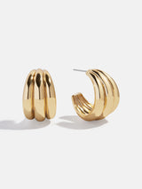 BaubleBar Gina Hoop Earrings - Gold - 
    Chunky gold hoops