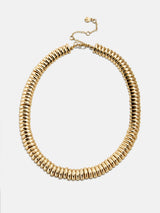 BaubleBar Keira Ribbed Necklace - Gold - 
    Sculptural stacking necklace
