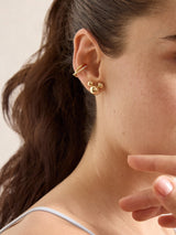 BaubleBar Disney Mickey Mouse Reversible Stud Earrings - Gold/Pavé - 
    Gold and pavé stud earrings