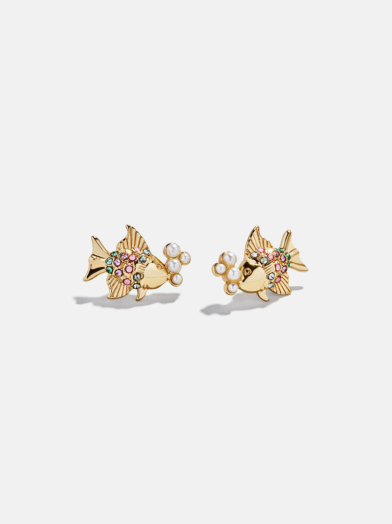 High Tide Fish Earrings - Gold/Multi