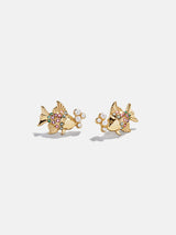 BaubleBar High Tide Fish Earrings - Gold/Multi - 
    Gold tropical earrings