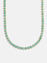 BaubleBar Nina Semi-Precious Necklace - Gold/Turquoise -
Turquoise stones on a sleek gold necklace
