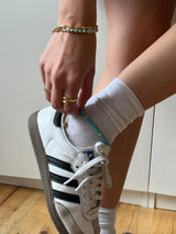 BaubleBar Irina Semi-Precious Anklet Set - Gold/Turquoise -
Set of one gold anklet and one semi-precious anklet