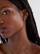 BaubleBar Niata Waterproof Earring Set - Gold/Pavé - 
    Set of three gold huggies