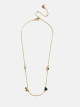 BaubleBar University of Michigan Spaced Charm Necklace - University of Michigan - 
    Gold necklace with University of Michigan charms