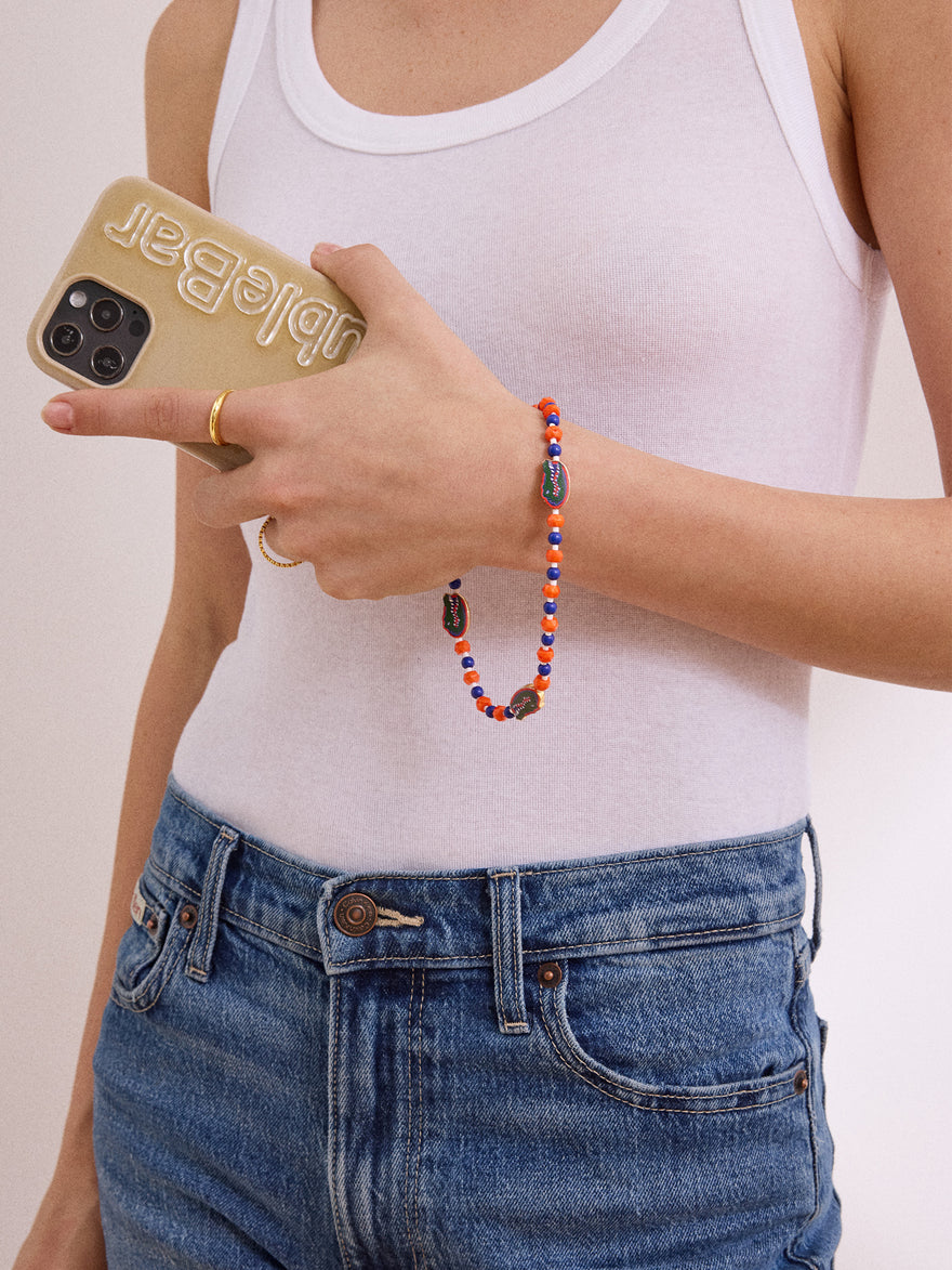 University of Florida Beaded Phone Charm - University of Florida