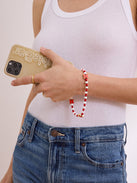 University of Nebraska Beaded Phone Charm - University of Nebraska