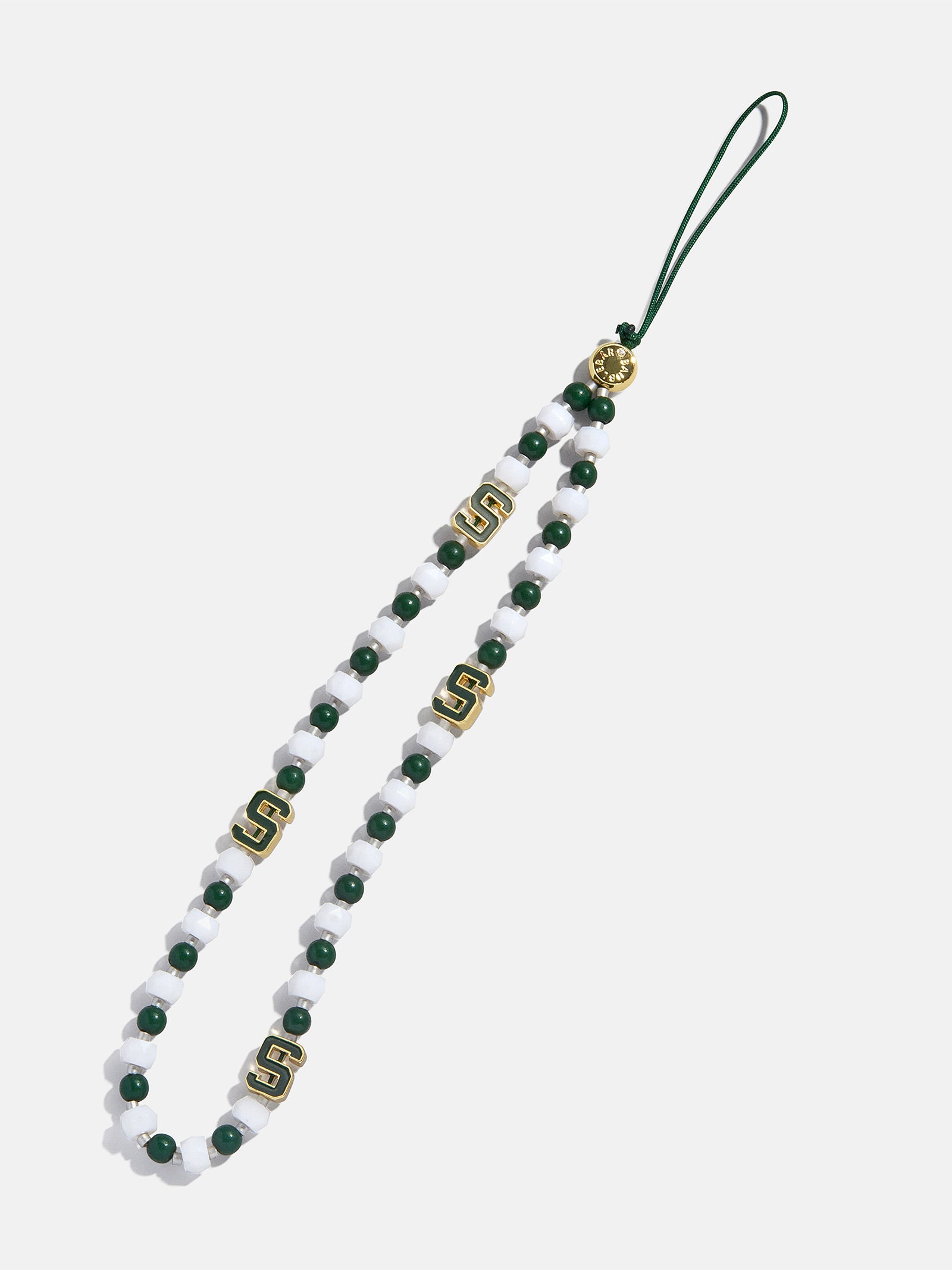 Michigan State University Beaded Phone Charm - Michigan State University