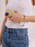 University of Michigan Beaded Phone Charm - University of Michigan