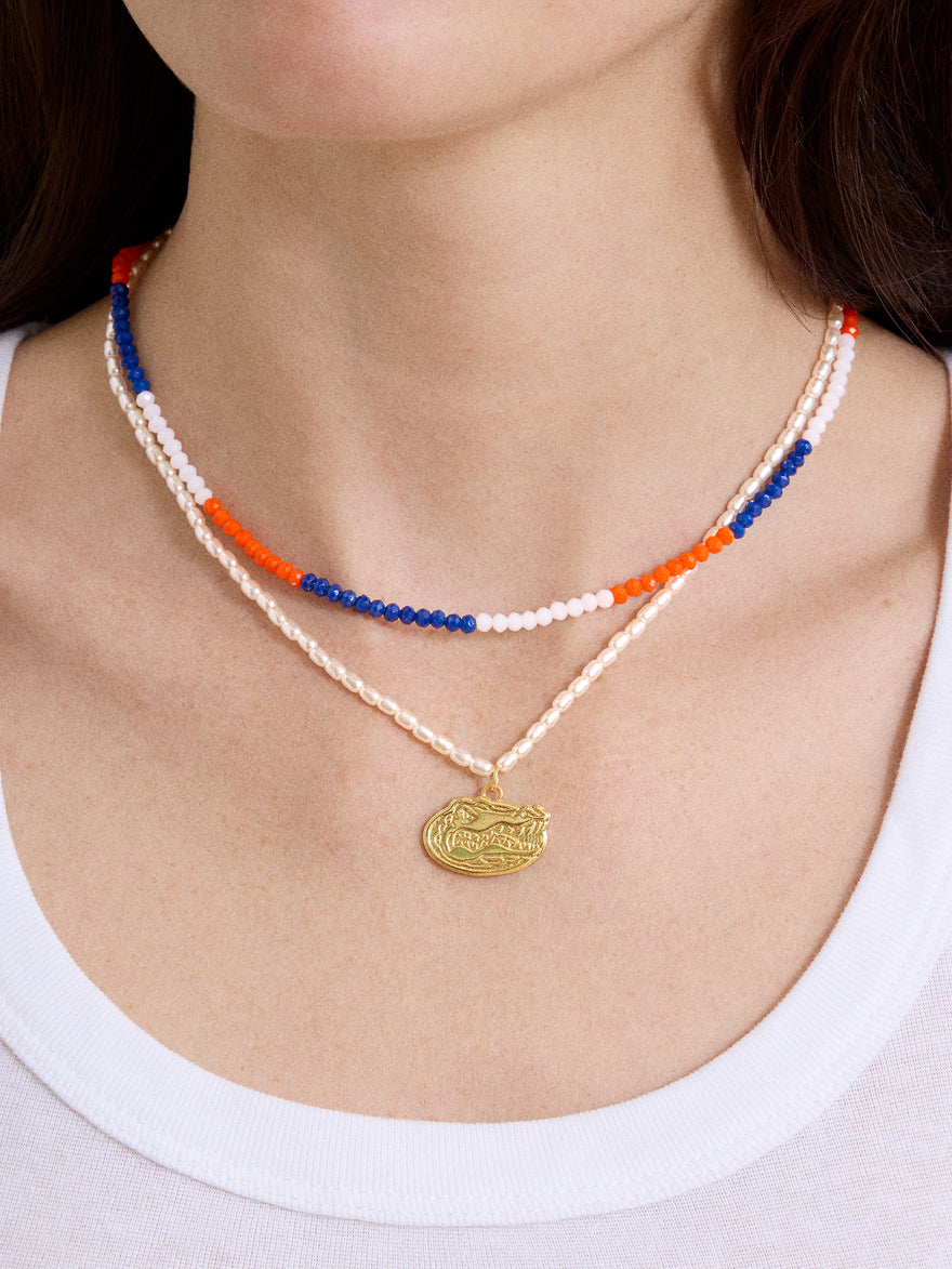 University of Florida Beaded Logo Necklace Set - University of Florida