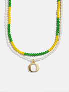 University of Oregon Logo Beaded Necklace Set - University of Oregon