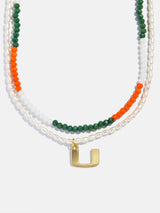 BaubleBar University of Miami Logo Beaded Necklace Set - University of Miami -
Set of University of Miami necklaces