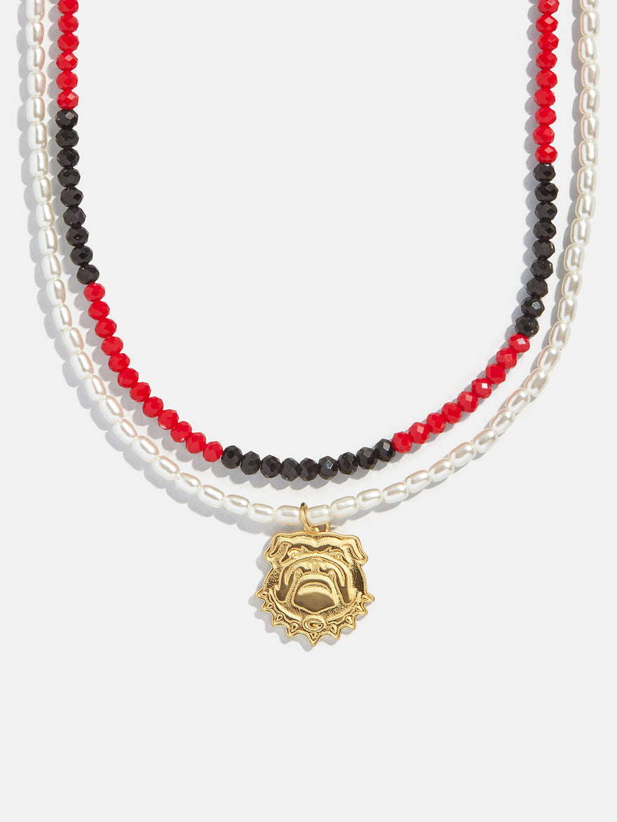 University of Georgia Beaded Logo Necklace Set - University of Georgia