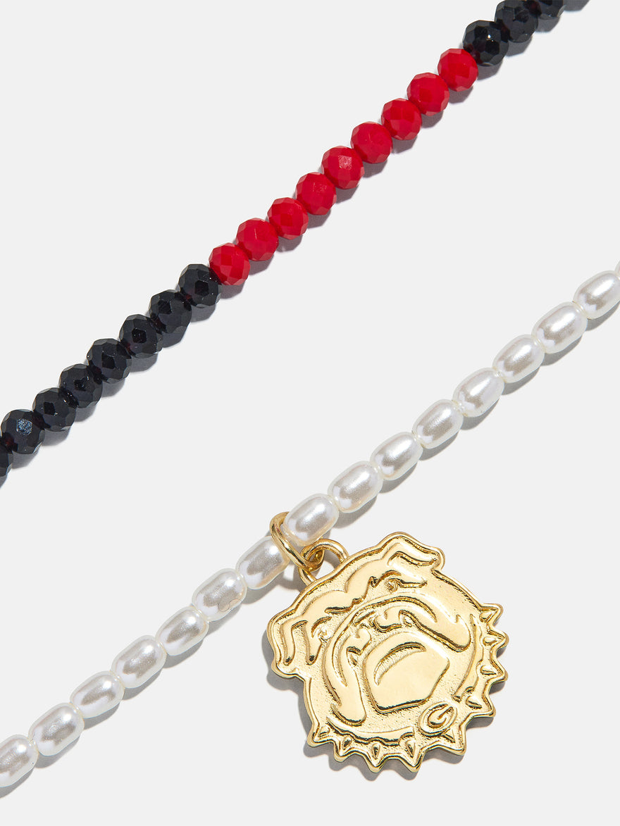 University of Georgia Beaded Logo Necklace Set - University of Georgia