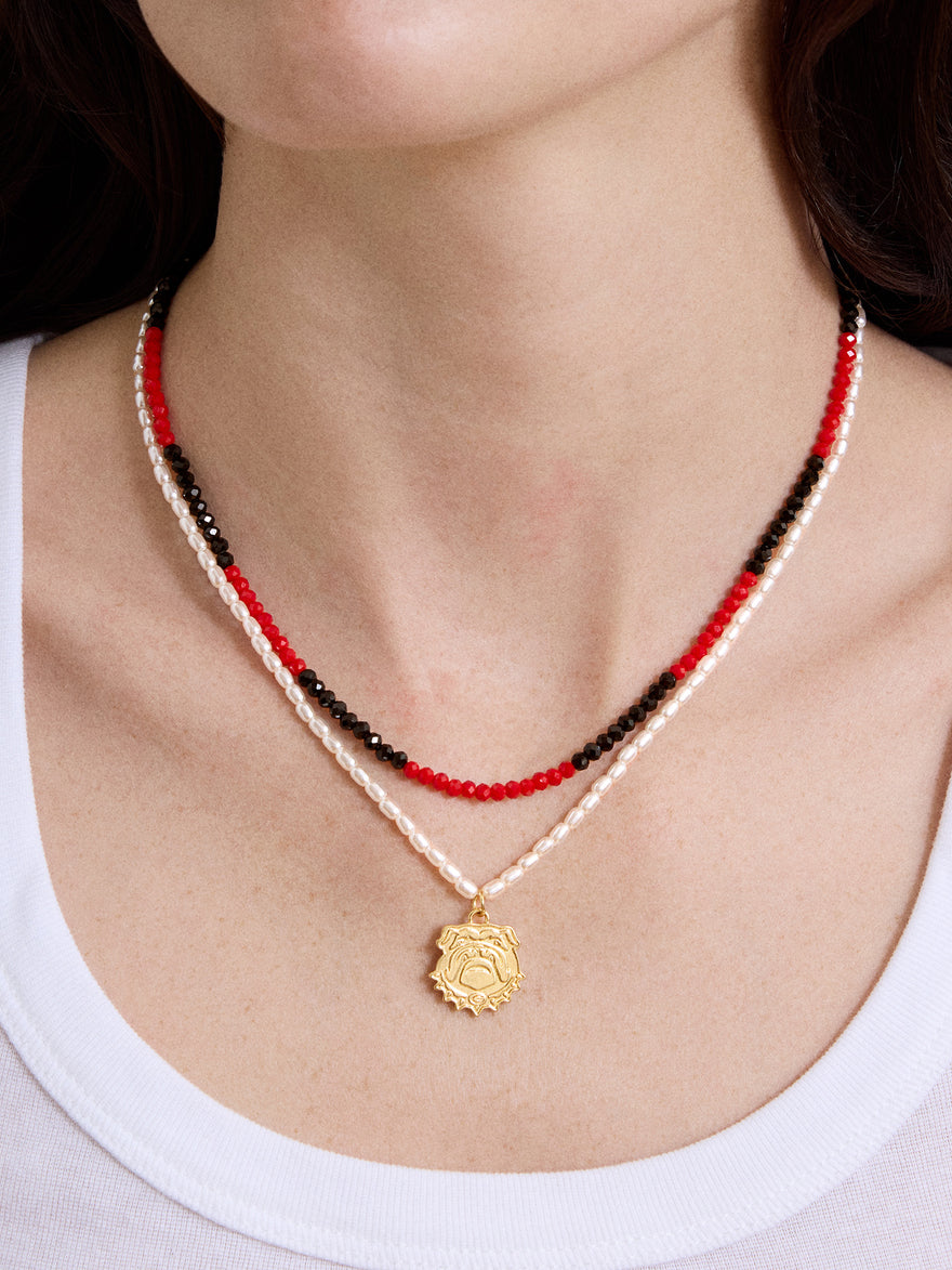 University of Georgia Beaded Logo Necklace Set - University of Georgia